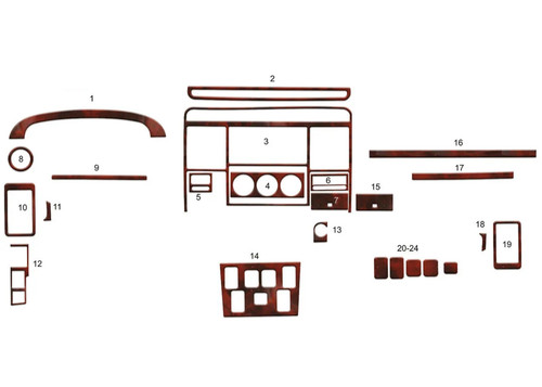 Wood look dash trim - dash, kit