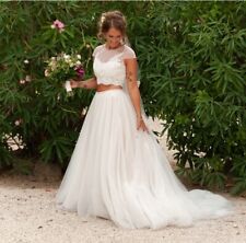 monique lhuillier Two Piece Crop Top wedding dress