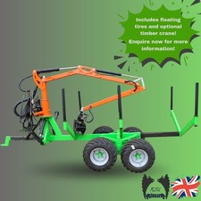 3T telescopic timber trailer