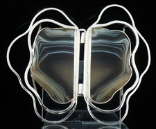 Sterling Silver & Agate Nurses Belt Buckle, Hallmarked Birmingham 1979