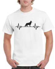 Heart Beat Rate Pulse German Shepherd Pet Gift Present Unisex TShirt Birthday