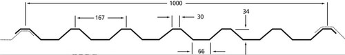 1000 34h box profile eaves - 1000/34h,