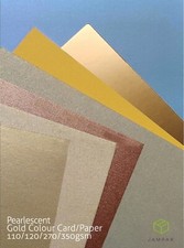 MAJESTIC GOLD COLOUR PEARLESCENT SHIMMER MATTE PAPER/CARD 110/120/270/350GSM
