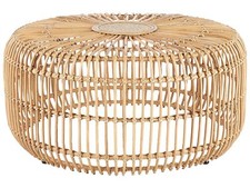 Coffee Table Rattan Light Wood