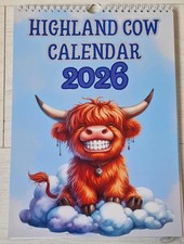 Highland Cow Calendar 2026 Highland Cow Christmas Gifts Highalnd Cows