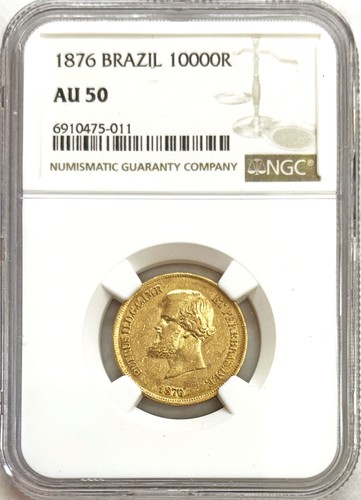 1876 gold brazil 000 - 1876, 10,000