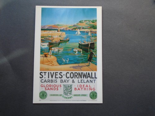 Gwr card ives cornwall - gwr, card: