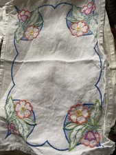 Vintage Hand Embroidered Linen