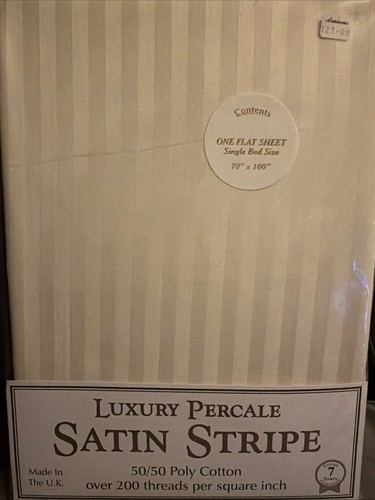 Satin stripe flat sheet - stripe,