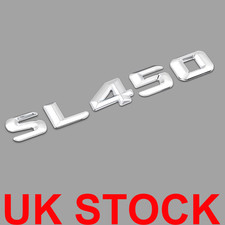 Chrome Silver Rear Trunk Letters 3D Styling Badges AMGs for SL 450 Class UKSTOCK
