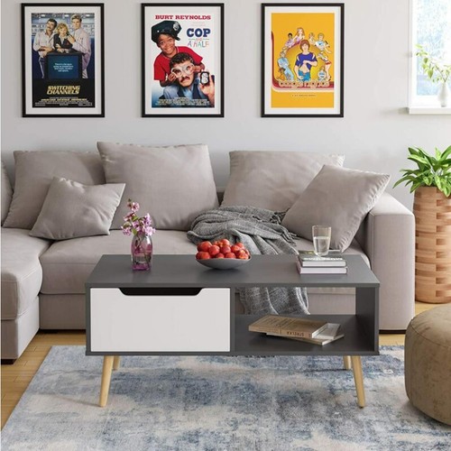 Wooden grey white scandinavian - grey,