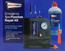 suits VAUXHALL Spare Wheel Space Saver Tyre Pump Puncture Repair Kit (SW48)