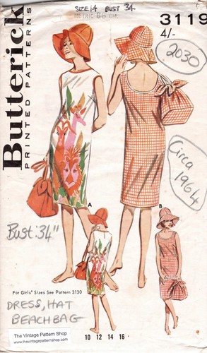 1964 vintage sewing pattern - 1964,