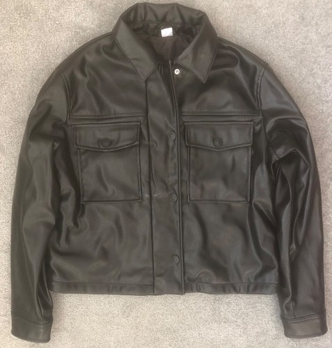 Ladies faux leather zip - xs,