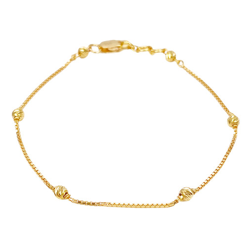 22ct yellow gold six beaded - 22ct,