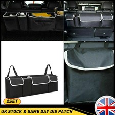Car Back Seat Organiser Hanging Pouch Bag Box SUV Trunk Boot Storage Pocket 2x