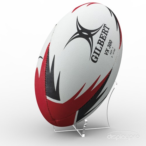 Acrylic rugby ball display - acrylic,