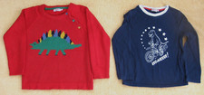 Cath Kidston Kids 7-8 years Dinosaur Red Jumper & Navy Long Sleeve T Shirt.