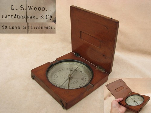 Large surveyors compass - , signed