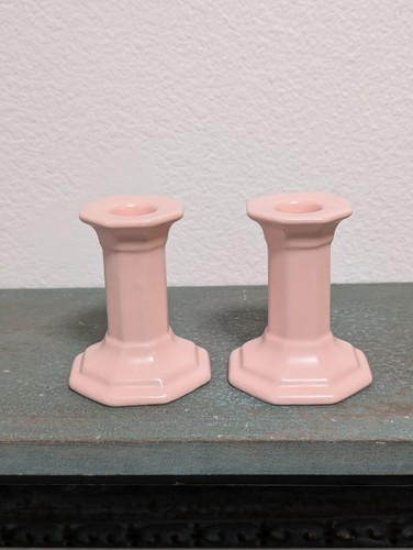 Pair light pink small taper - of,
