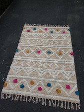 Jute Blend Handmade Rug (Dunelm) - 220 cm x 160 cm - Very Good Condition 