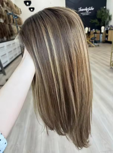 100 human hair ash brown - 100%,