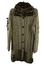 EVALINKA Beige Coatigan Chest size 38" Womens Knitwear Jumper Casual Outdoors