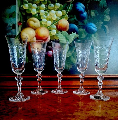 Crystal champagne flutes - crystal,
