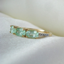 1.39ct Certified Paraiba Tourmaline & Diamond Yellow Gold Ring