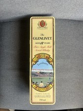 Glenlivet Whisky Vintage Collectable Empty Metal Golf Courses Tin