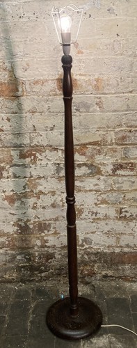 Vintage oak standard lamp - oak,