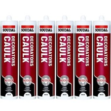 Soudal Decorators Caulk White 290ml x 6