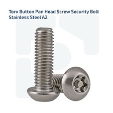 TORX BUTTON HEAD SECURITY BOLTS ANTI VANDAL SCREWS STAINLESS M3 M4 M5 M6 M8 M10