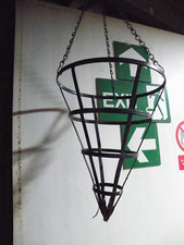 HANGING BASKETS CONE SHAPED IRON METAL GOTHIC LOOK