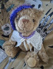 Vintage Kleeneze UK Europe Victorian Lady Rare Mohair Teddy Bear