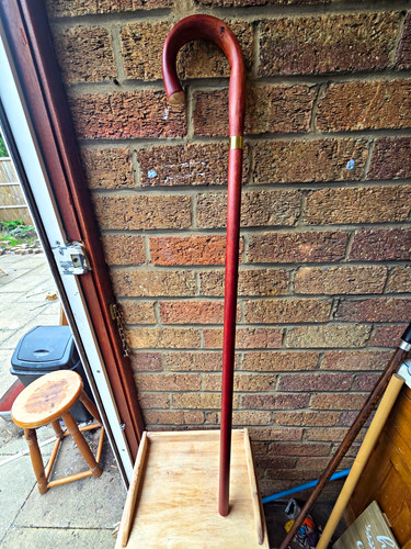 Red handmade wooden - , walking