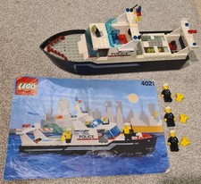 LEGO 4021 Vintage Police Patrol Boat Building Kit with Instructions