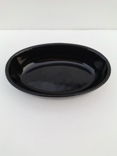 Individual Small Oval Deep Pie Dish Oven 17.5x11x4cm Black