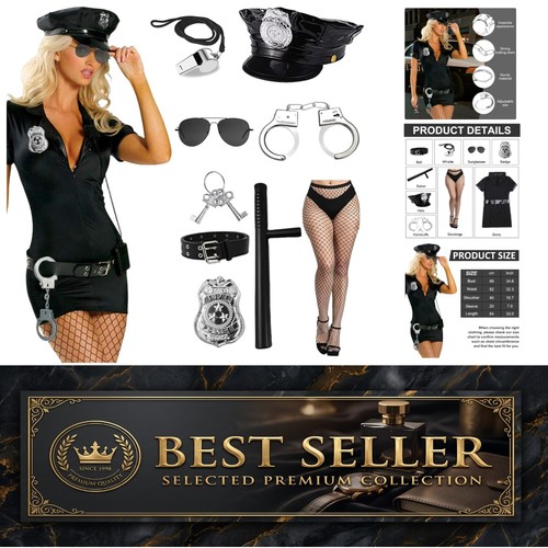 Sexy police outfit women - outfit, 9