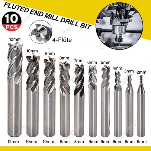 10pcs flute hss end - 4-flute,