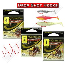 Drop Shot Wide Gap Red Fishing Hooks Split Worm Strong Sharp Perch Chub Pike