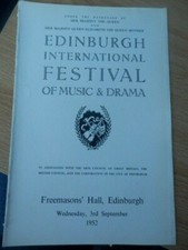 THE STUTTGART  CHAMBER  ORCHESTRA  -  EDINBURGH  FESTIVAL - PROGRAMME  - 1952