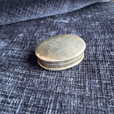 sterling silver Oval pill box
