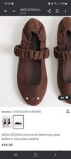 Chocolate Suede Ballet Shoes