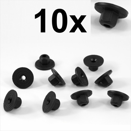 10x plastic nut trim clips - plastic,