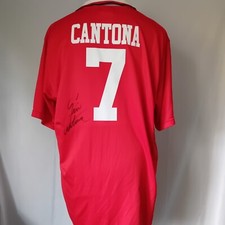 Manchester United Number 7 92 94 Retro Shirt Signed Eric Cantona