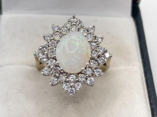 9ct gold hallmarked opal - 9ct,