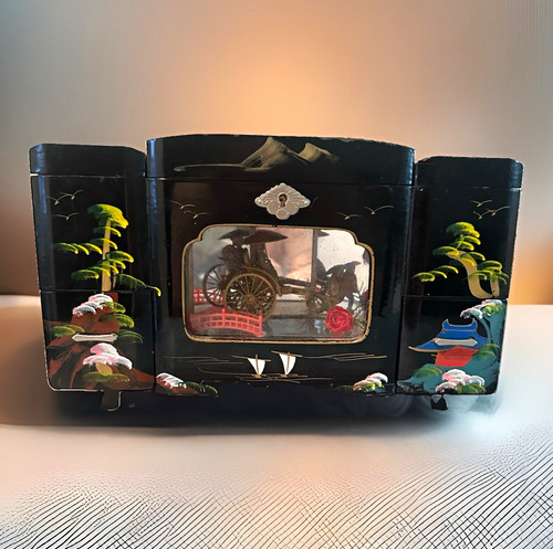 Japanese lacquer folding - japanese,