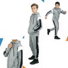 Boys Grey Zip Up Sports