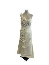 Venus Applique Floral Ivory Beaded Wedding Dress UK 16 Charity